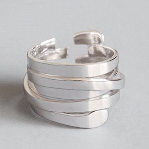 NEW 925 Sterling Silver Infinity Adjustable Ring B